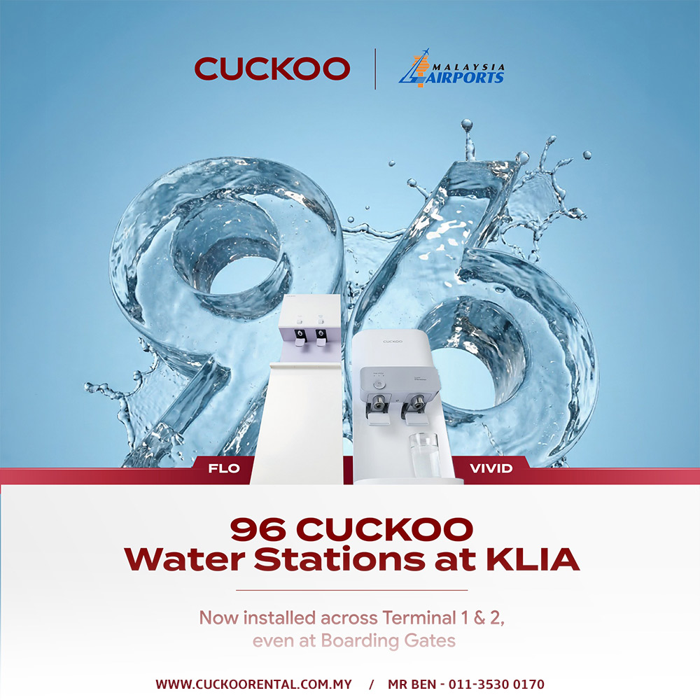 Cuckoo water station at Malaysia airport