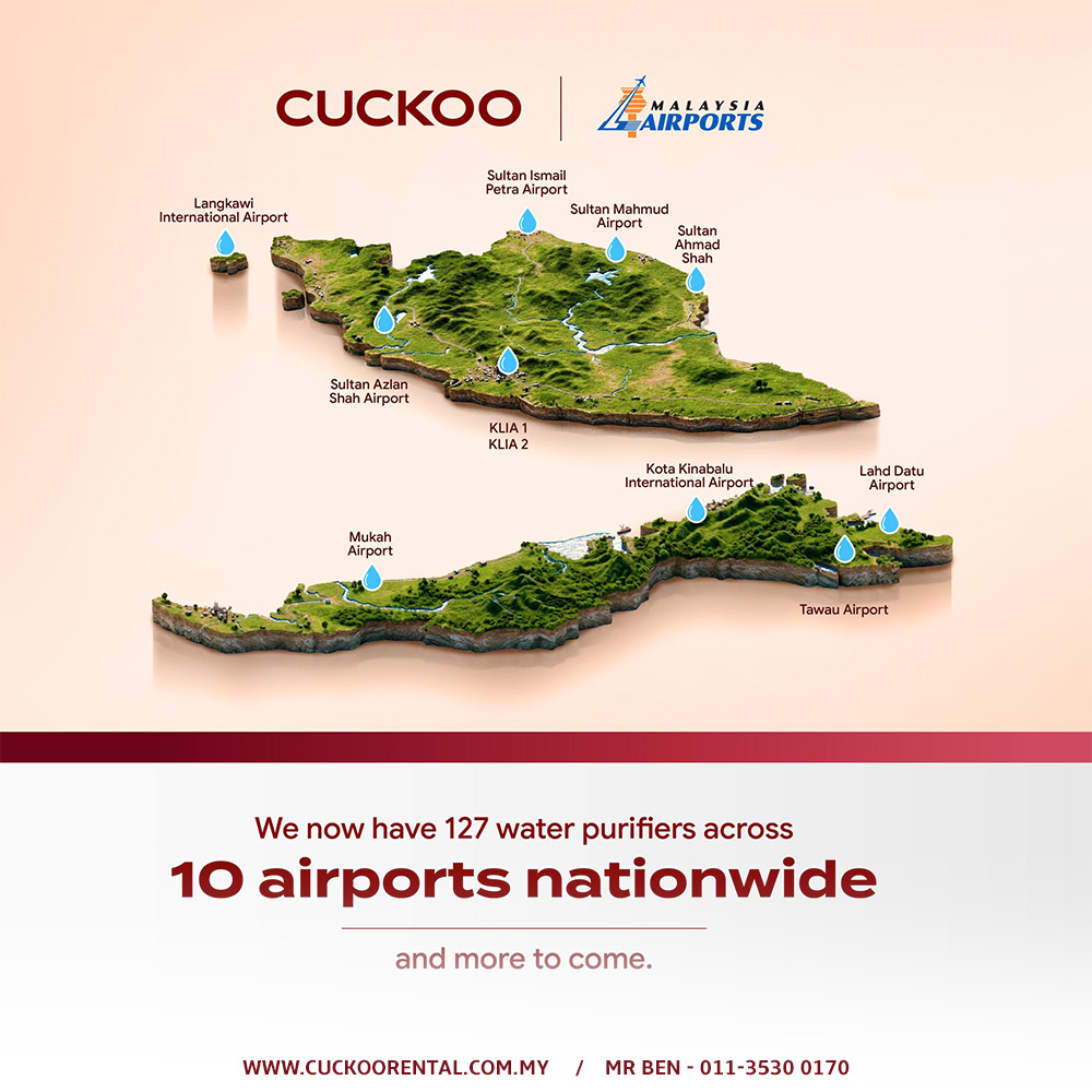 Cuckoo purified water access for travellers